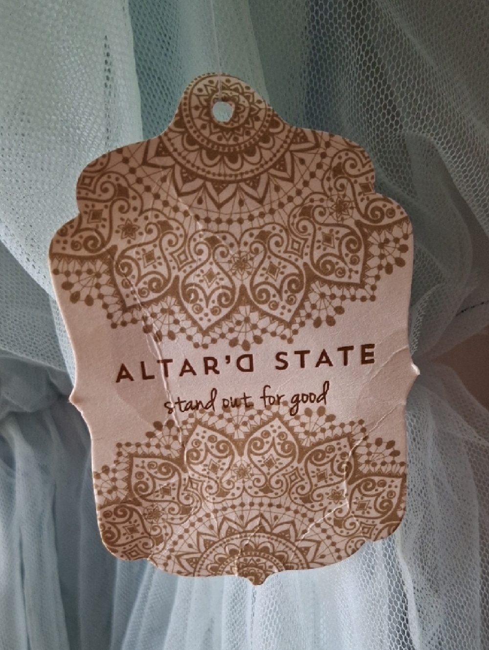 Altar'd State - NWT Pale Blue Layered Tulle Mini Dress - Picture 2 of 8